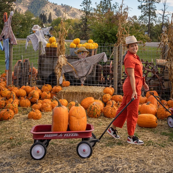 PACT red jumpsuit medium euc - Picture 3 of 4